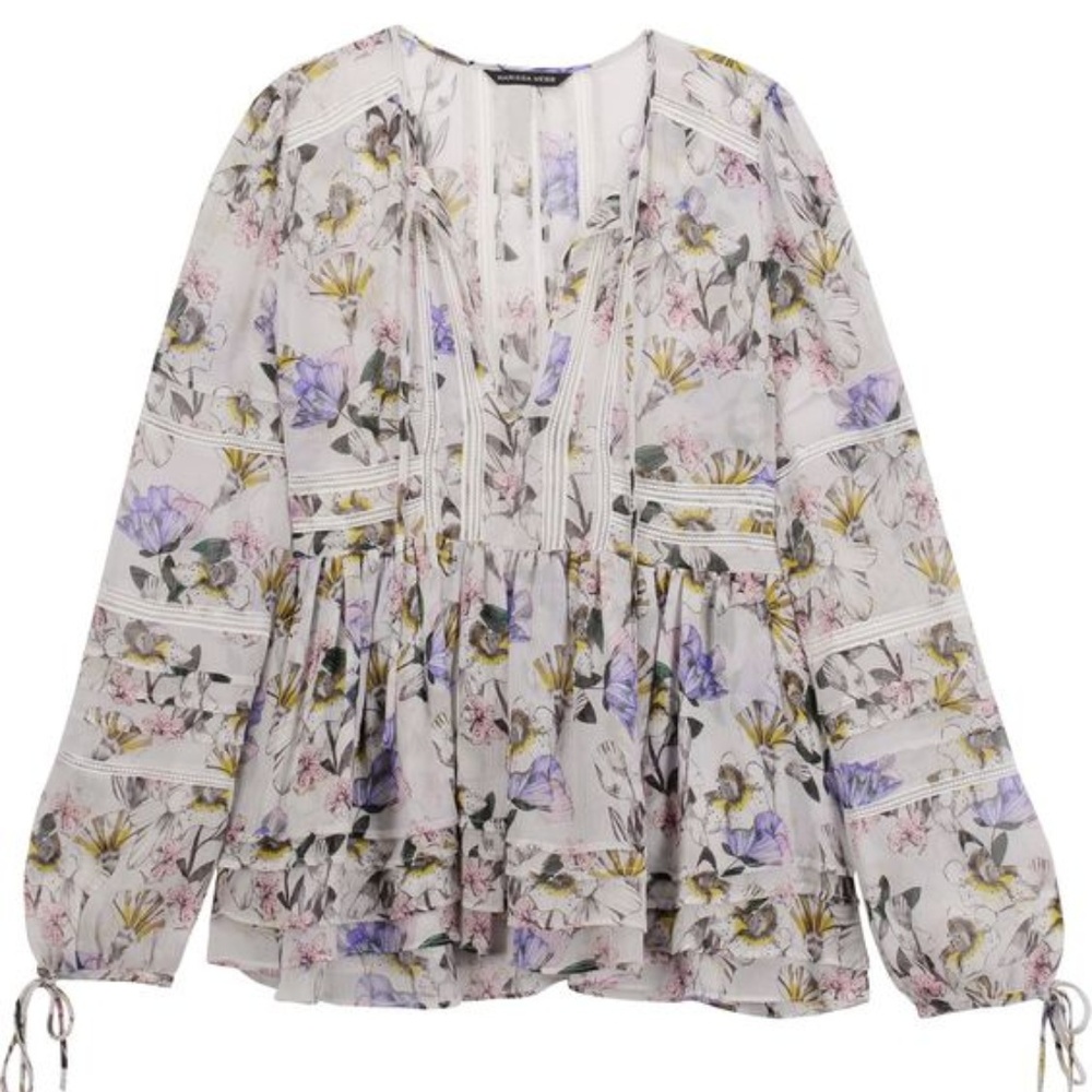 Marissa Webb floral print silk blouse